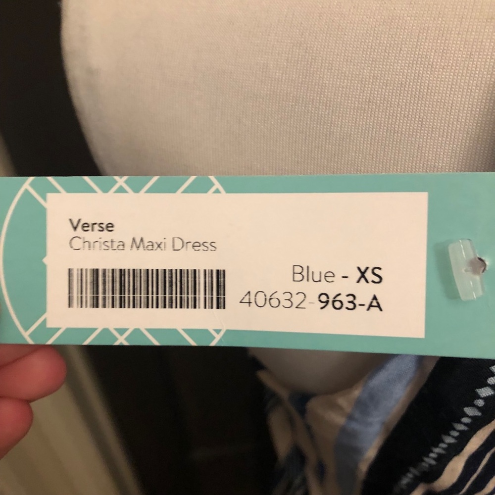 ⭐️NWT⭐️ Verse Blue, White & Black Stripe Maxi - XS - Picture 6 of 7